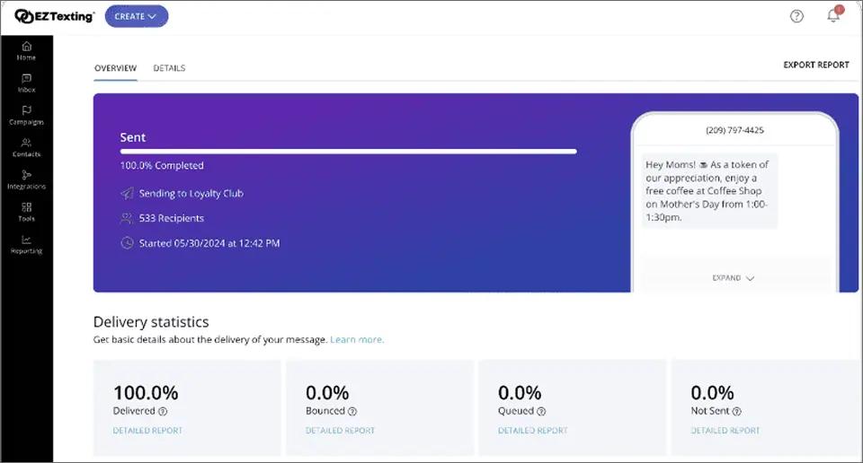 EZ Texting Dashboard