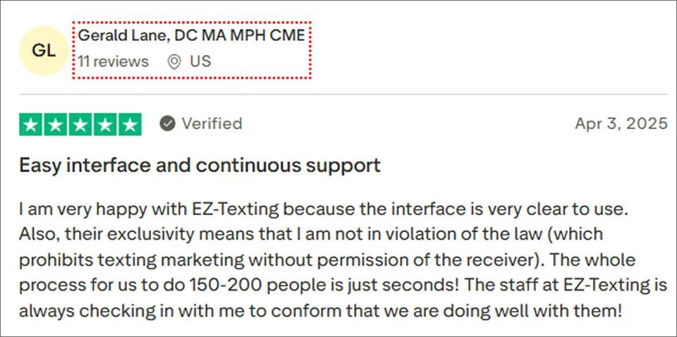 Responsive support- Ez Texting