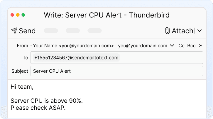 Manual Compose from Thunderbird
