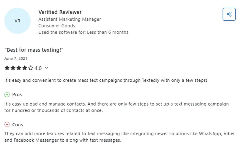 Easy Mass Texting Setup- Textedly