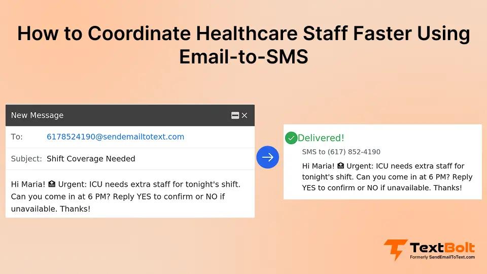 How to Coordinate Healthcare Staff Faster Using Email-to-SMS