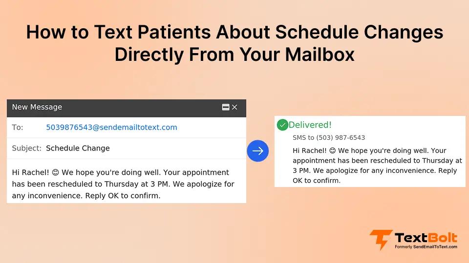 How to Text Patients About Schedule Changes Directly From Your Mailbox