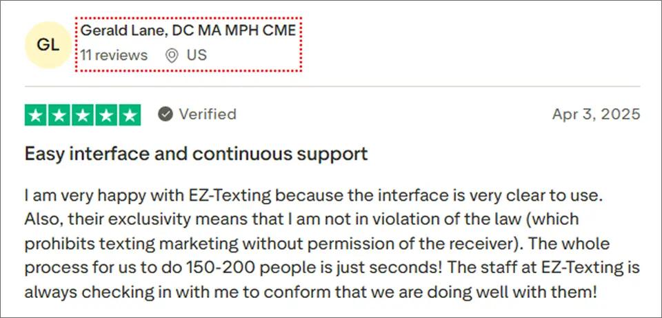 Responsive support team- Ez Texting