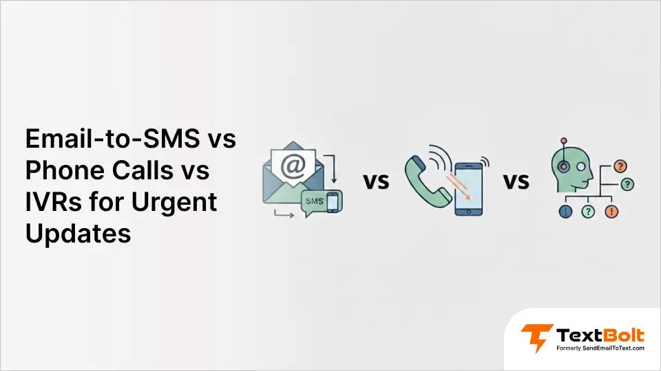 Email-to-SMS vs Calls for Urgent Updates
