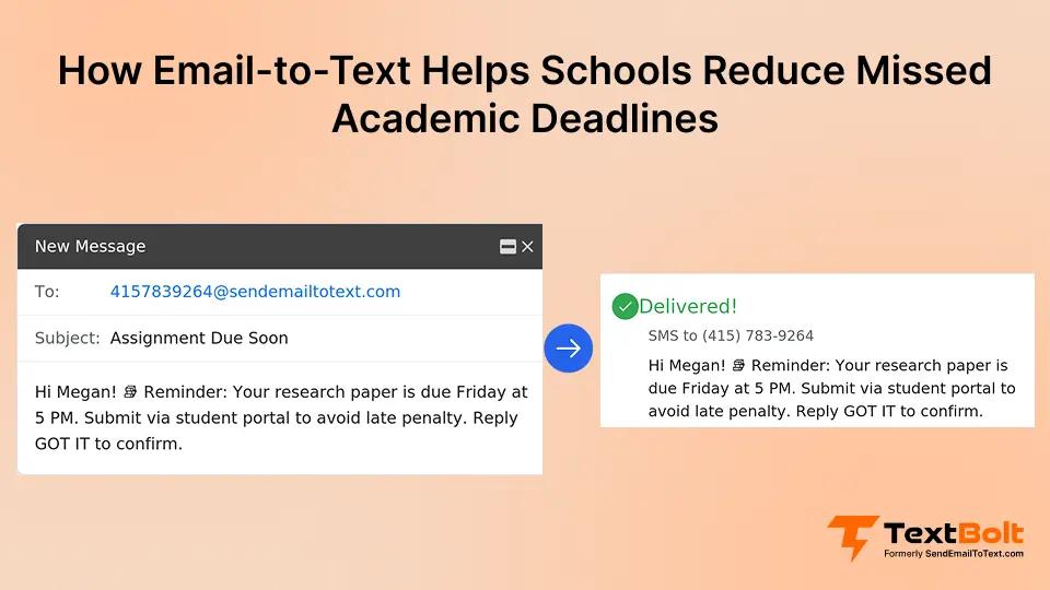 How Email-to-Text Helps Schools Reduce Missed Academic Deadlines