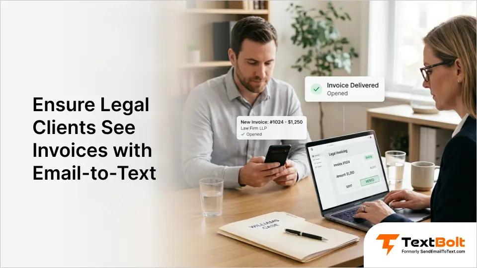 Ensure Legal Clients See Invoices with Email-to-Text SMS