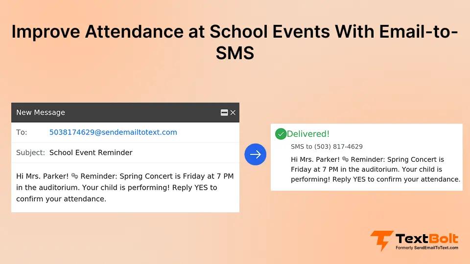 Improve Attendance at School Events With Email-to-SMS