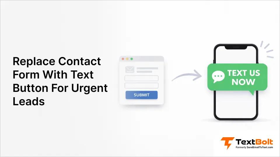 Replace Contact Form With Text Button For Urgent Leads