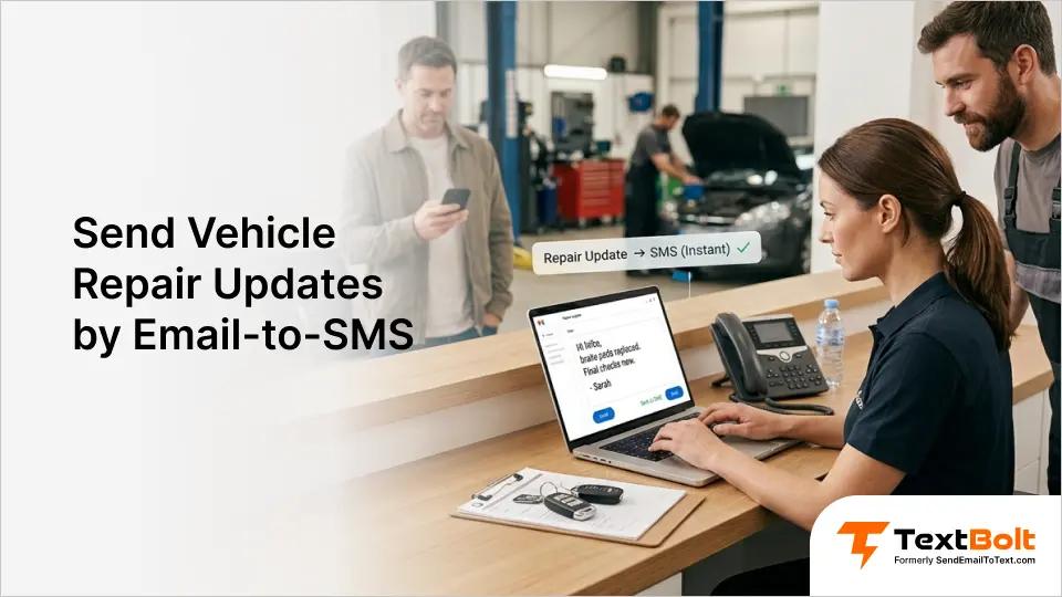 Send Vehicle Repair Updates by Email-to-SMS
