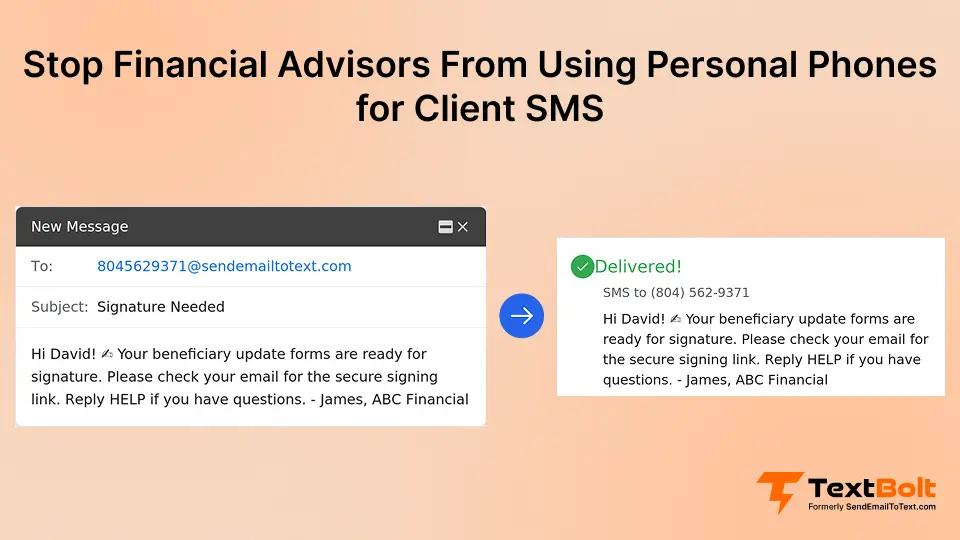 Stop Financial Advisors From Using Personal Phones for Client SMS