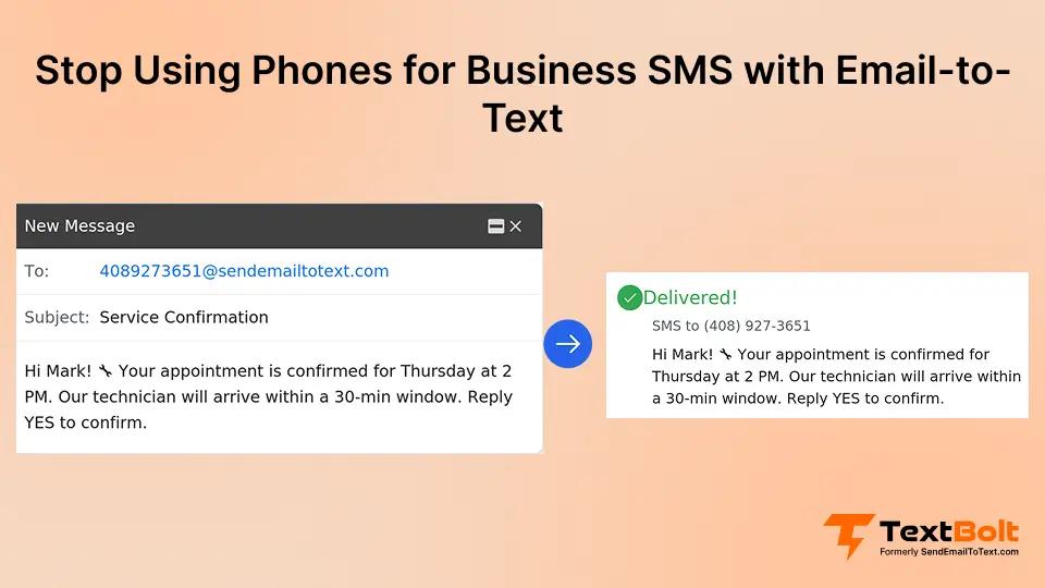 Stop Using Phones for Business SMS with Email-to-Text