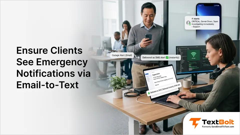 Ensure Clients See Emergency Notifications via Email-to-Text