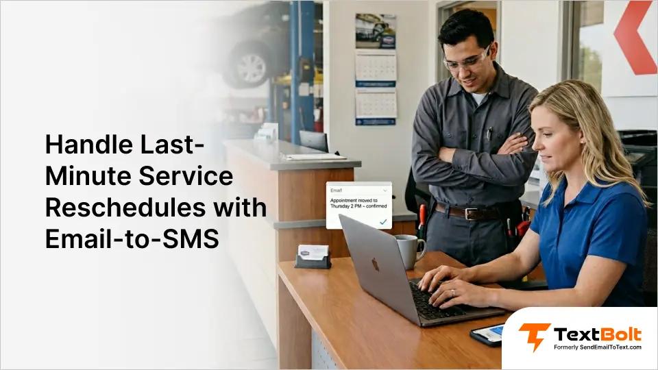Handle Last-Minute Service Reschedules with Email-to-SMS