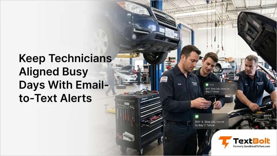 Keep Technicians Aligned Busy Days With Email-to-Text Alerts