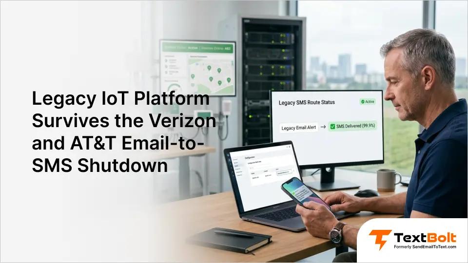 Legacy IoT Platform Survives the Verizon and AT&T Email-to-SMS Shutdown