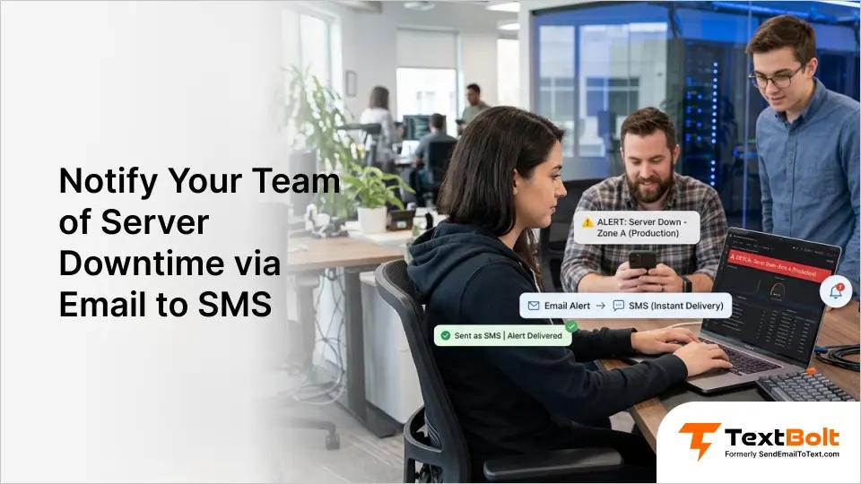 Notify Your Team of Server Downtime via Email to SMS